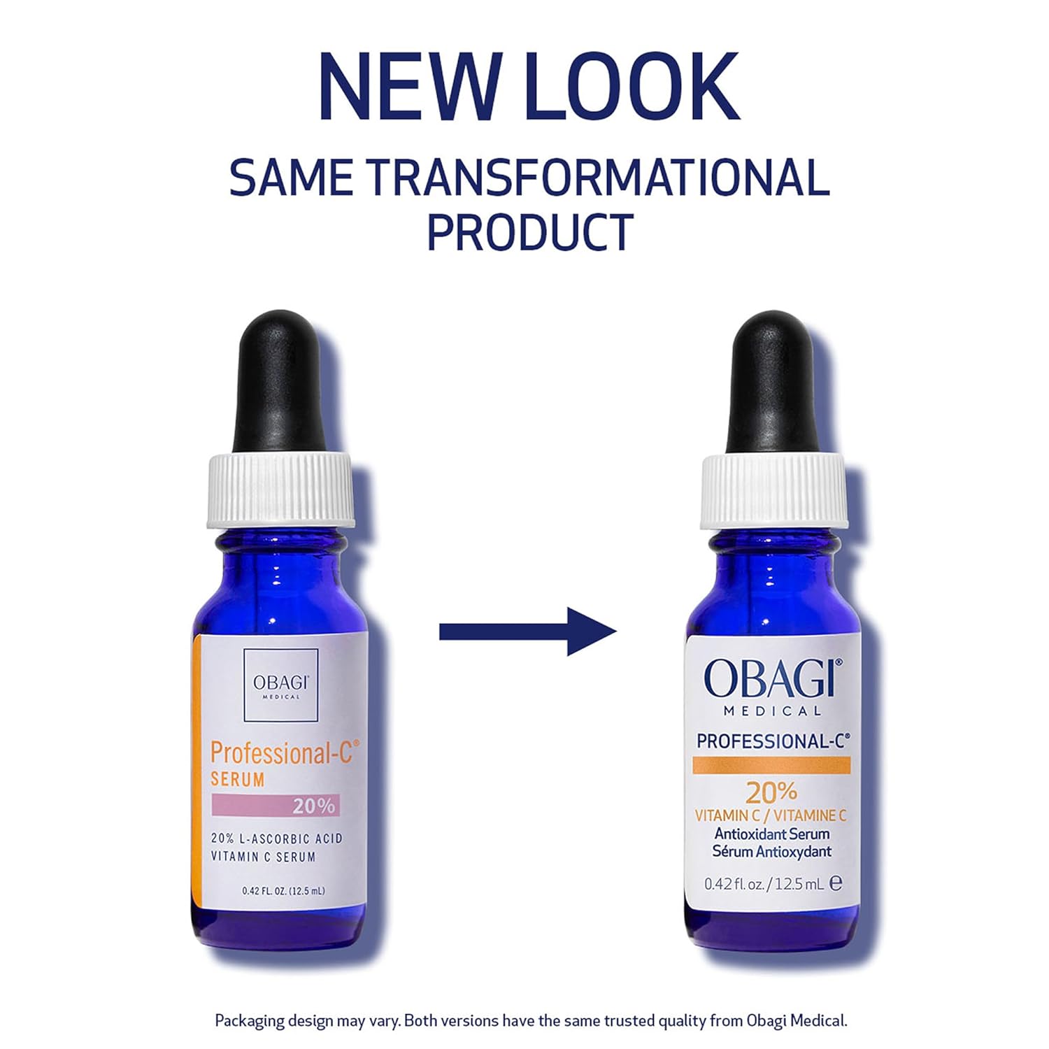 Obagi Medical Professional-C Vitamin C Serum – Helps Brighten Skin Tone and Minimize the Appearance of Fine Lines & Wrinkles – Safe for Sensitive Skin 0.42 Fl Oz (Pack of 1) Vitamin C 20% - Normal to Oily Skin